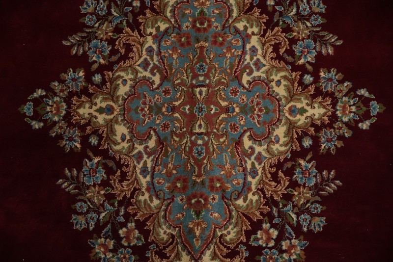 Classic Burgundy Palace Size Rug 12x16 Wool Hand-made Medallion Vintage Carpet gallery