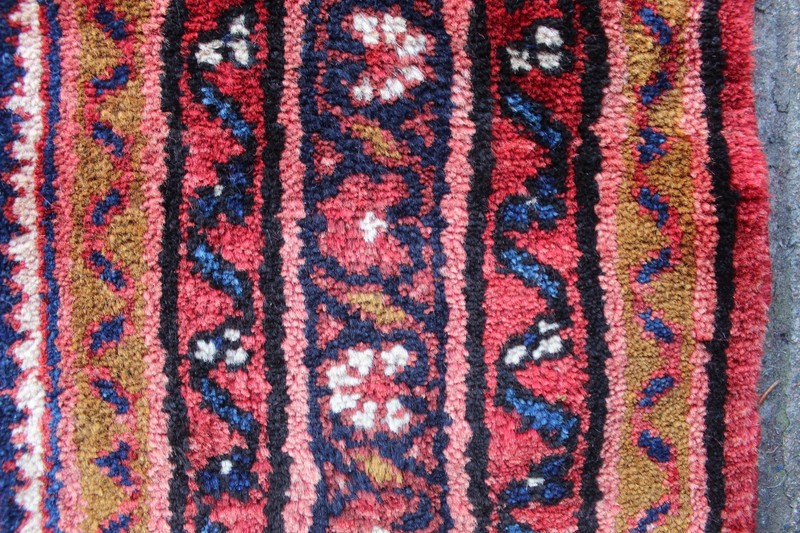 Vintage Hand Made Traditional Oriental Wool Red Long Runner 495x105cm gallery