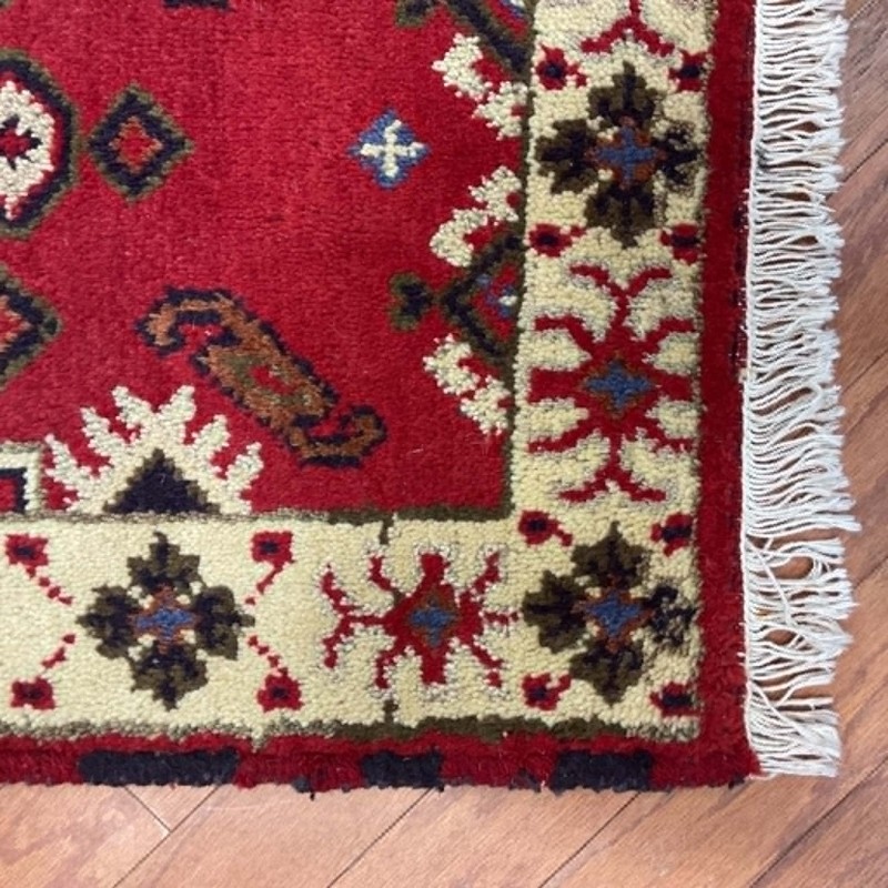 Handmade Indo Kazak Wool Rug 2' X 3' gallery