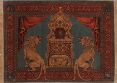 Handmade Pictorial Area Rug 5×7 Ft Traditional Unique Oriental Silk Carpet
