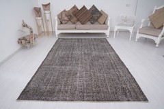 Turkish Area Rug 5×9 Oushak Rug Vintage Rug Muted Rug Neutral Handmade Rug 1002