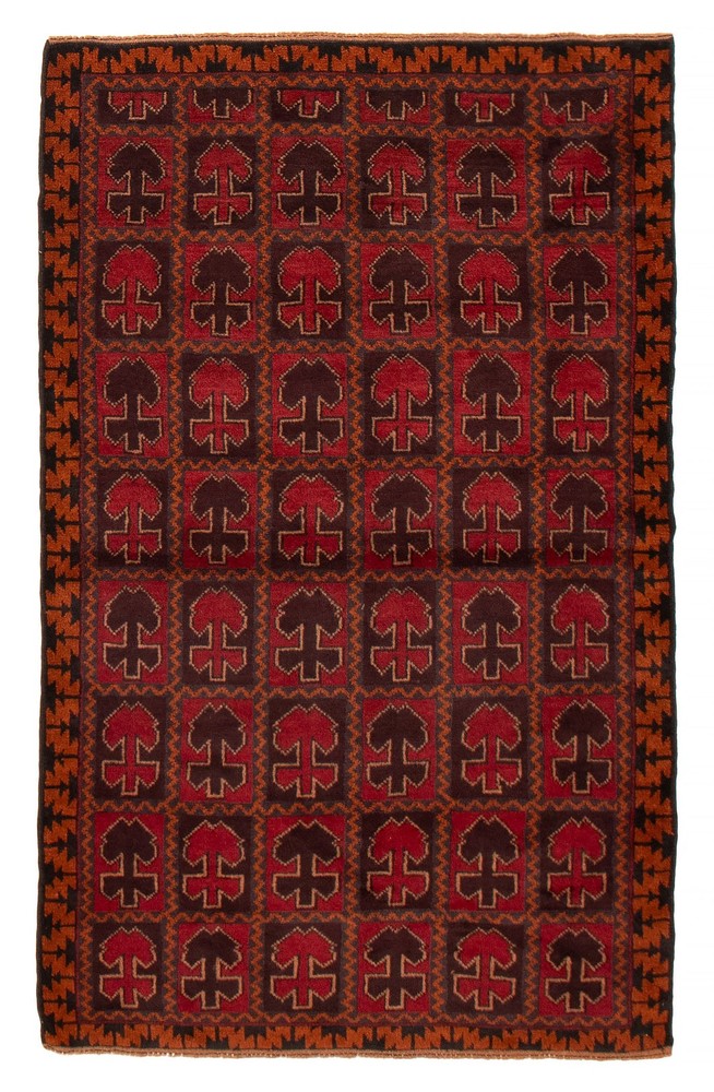 Vintage Hand-Knotted Area Rug 3'9" x 6'1" Traditional Oriental Wool Carpet