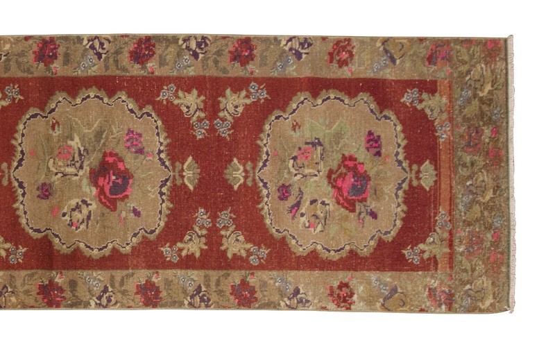 Runner Rug,Turkish Runner,Vintage Runner,Oushak Rug,Floor Rug,3'6 X 11'4 feet gallery