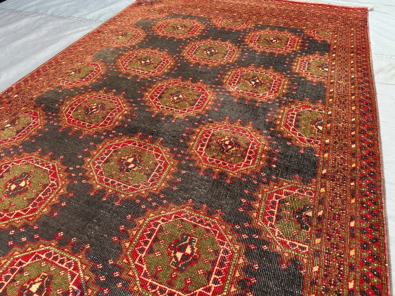 3'10x7'5 Low Pile Distressed Turkmen Patnos Gull Rug Faded Vintage Kitchen Rug gallery