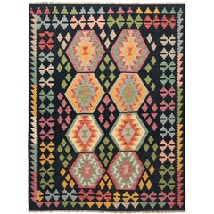 Kelim Afghan 197×151 cm Handwoven Oriental Carpet Rug Kilim