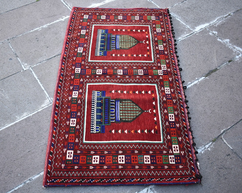 Vintage Tribal Rug 50'' x 27'' Turkoman Tribal Mafrash Camel Bag Wool Rug gallery