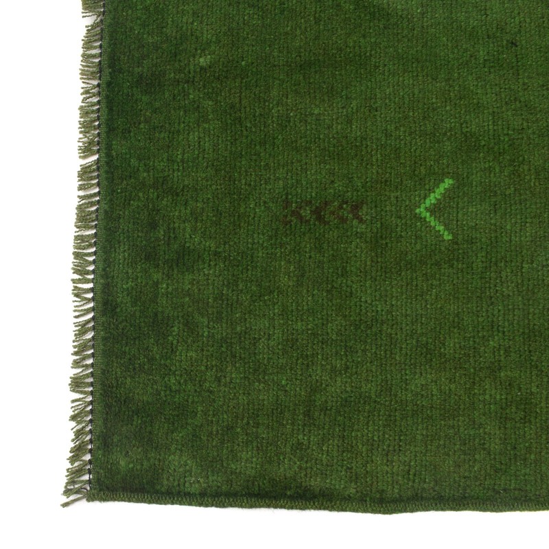 Overdyed Rug Handwoven Vintage Accent Rug 4.4x2.7 ft gallery