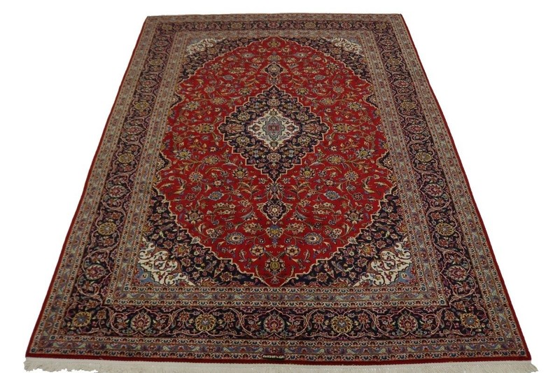 Signed Traditional Vintage Oriental Rug Floral Design Wool Floor Carpet 10X13 ft gallery