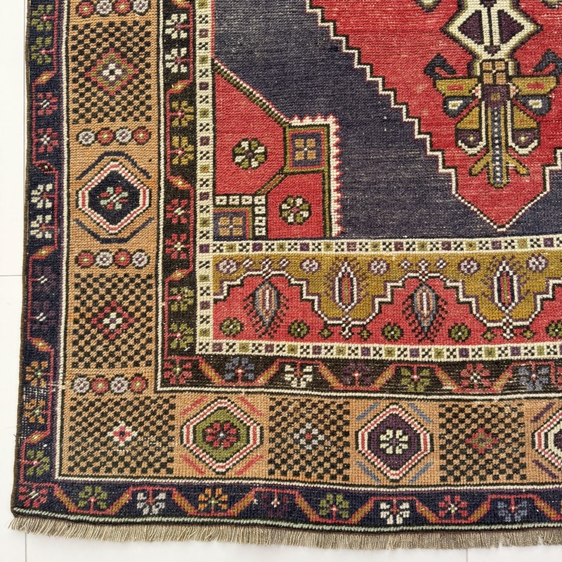 4x8 Turkish Oushak Rug, Vintage Handmade Wool Oriental Area Carpet gallery