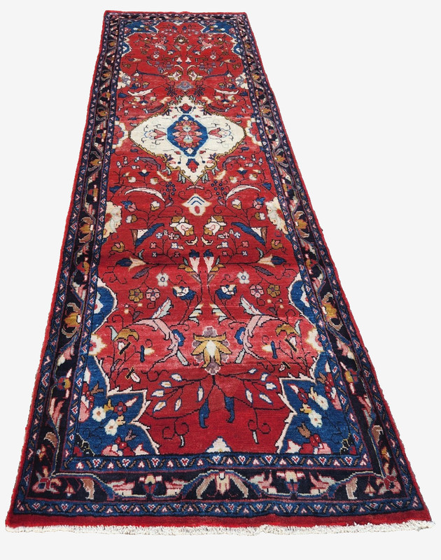 3'9"x12'9" ANTIQUE HAND KNOTTED CAUCASIAN MALAYER TRIBAL WOOL RUG RUNNER gallery