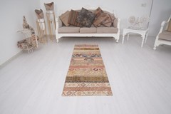 Oushak Runner Rug Turkish Runner Rug Vintage Runner Rug 2×7 Handmade Runner 841