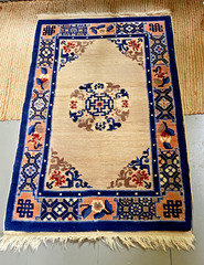 Vintage Art Deco Chinese Hand Knotted WOOL Oriental Rug 2’x3 ft