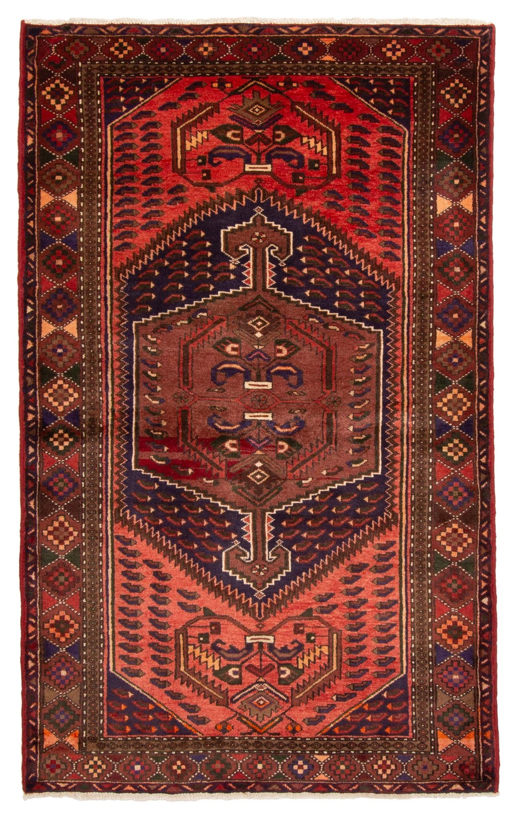 Vintage Traditional Hand-Knotted Area Rug 4'1" x 6'9" Oriental Wool Carpet gallery