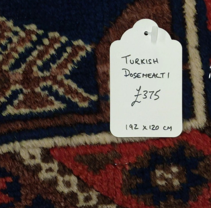 Genuine Turkish DOSEMEALTI Rug NEW old stock 6ft 6 x 4ft/ 120x 200cm approx gallery