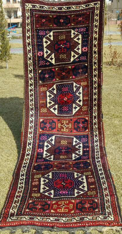 Stunning Cr1900-1939s Antique Vegy Dye Wool Pile Runner Rug 3'6"×11'10" gallery