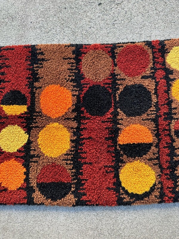 Vintage Scandinavian Swedish Vintage Ege Rya Shag Rug, Danish Design Tapestry gallery