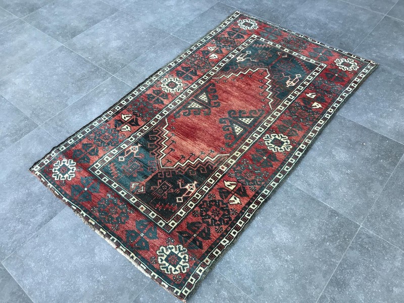 Turkish Antique rug Bohemian Area rug Oushak rug Vintage Rug Handmade Wool rug gallery
