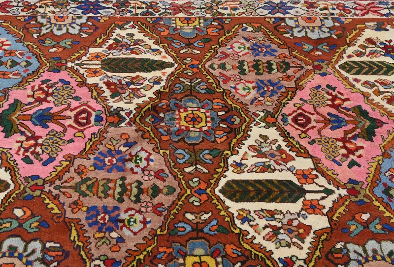 Small Entryway Vintage Floral Rusty Red Hand-Knotted Rug Bedroom Carpet 3X5 ft gallery