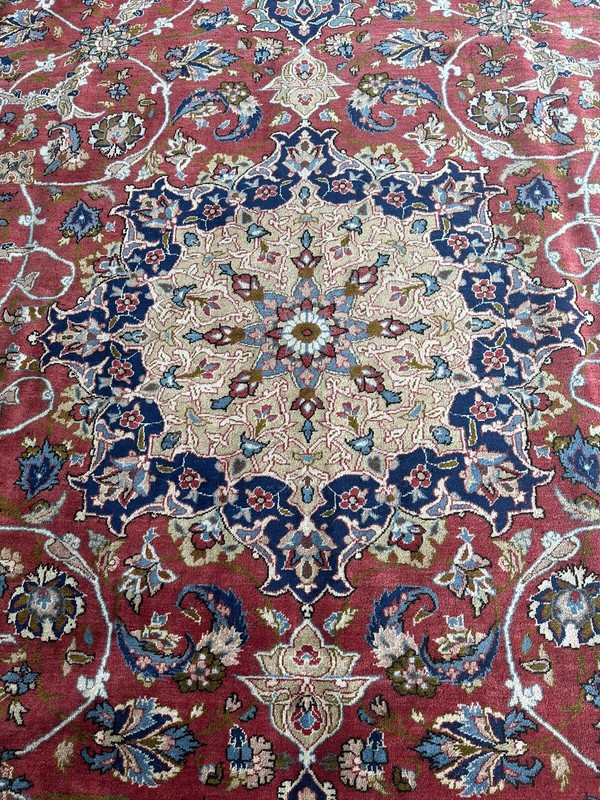 Antique Persiaan Masterpiece Isphahaan 15’6” X 11’3” Oriental Rug Handmade Fine gallery