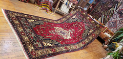 Antique 1900-1939’s Wool Pile Natural Dye Area Nagorno-Karabahk Rug 5’3″×10’5″