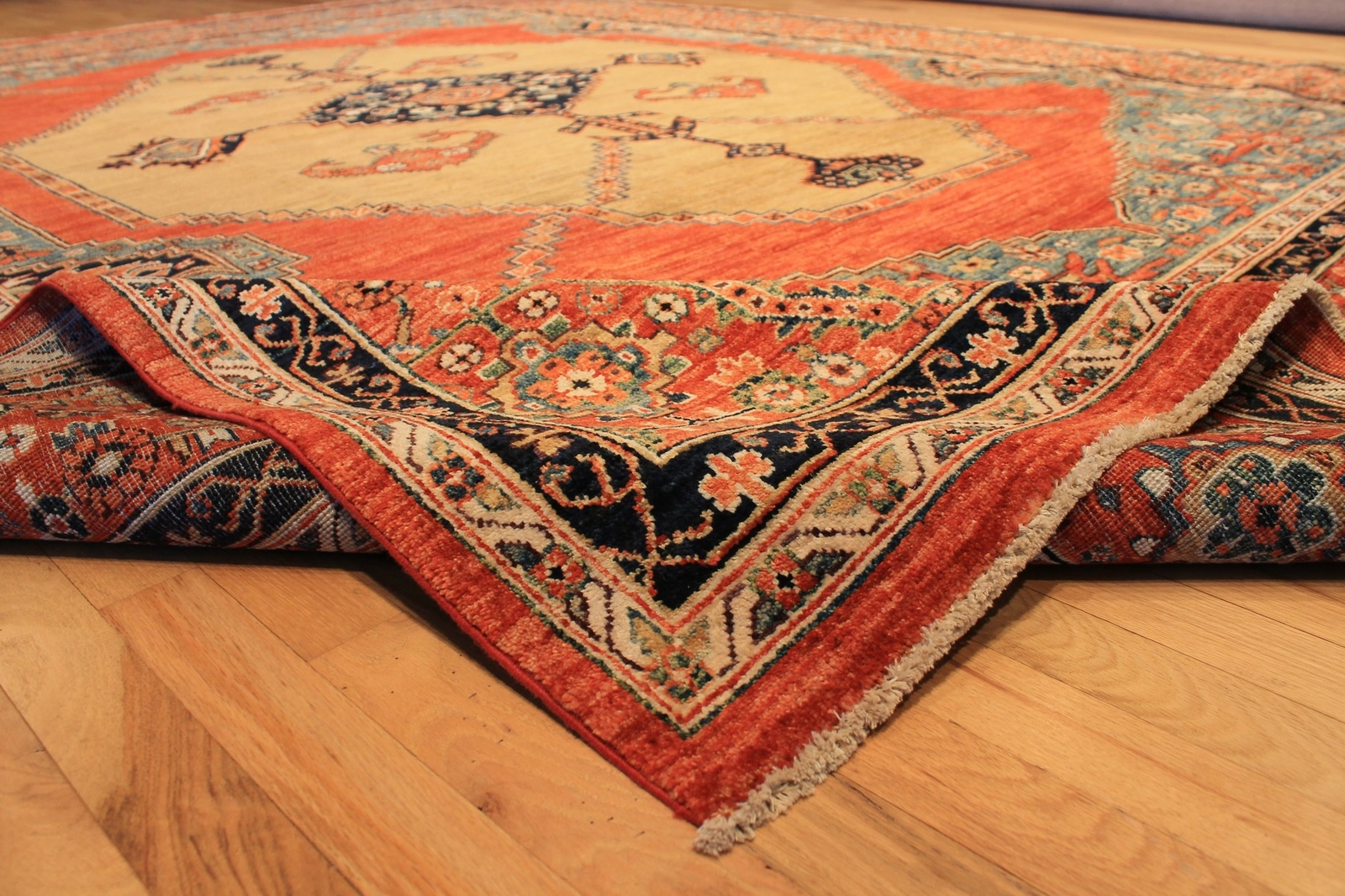 Hand-knotted Rug (Carpet) 8'9X11'9, Choeb Rang mint condition gallery