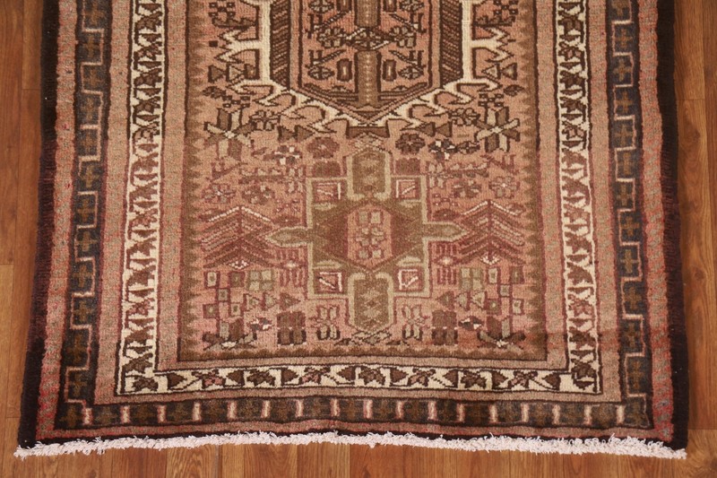 Vegetable Dye Geometric 13 ft Runner Rug 3x13 Vintage Handmade Wool Carpet gallery