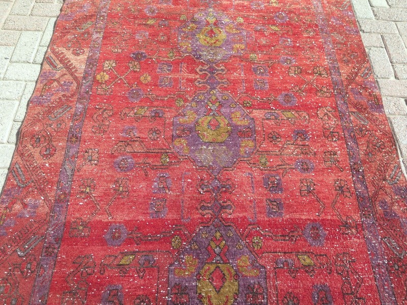 Turkish Rug, Area Rug, Antique Rug Wool Floor Rug Kula Handmade Carpet 57"X102" gallery