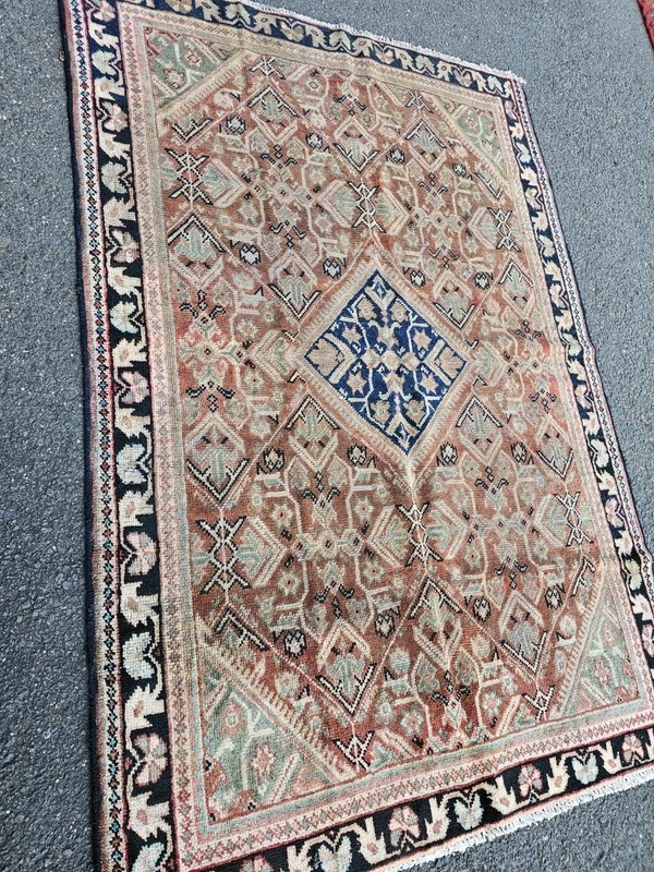 4.4 x 6.4 ANTIQUE KAZAK VINTAGE HERIZ RUG CAUCASIAN SERAPI OUSHAK SHIRVAN KULA gallery