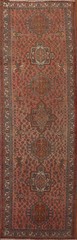 Holiday Deal! Semi-Antique Pink Wool Heriz Runner Rug 4×13 Handmade Wool Carpet