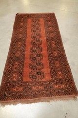 Handmade 7’7”x 3’8” Afghan Bokhara Runner Rug with Certificate Of Appraisal