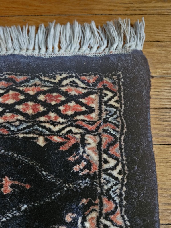 Hand knotted Pakistan Bokhara Jhaldar Wool Area Rug 1'11" x 1'6" Plush 324 KPSI gallery