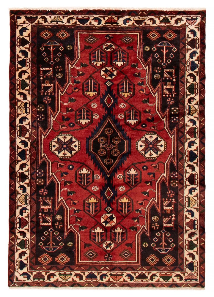 Traditional Vintage Hand-Knotted Area Rug 4'11" x 7'0" Oriental Wool Carpet