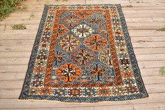Turkish Rug 45”x59” Wool Anatolian Carpet 115x152cm Modern Oriental Rug