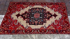 ANTIQUE ISLAMIC NEEDLE POINT WOOL MULTICOLOR DESIGN RUG 6′ x3′