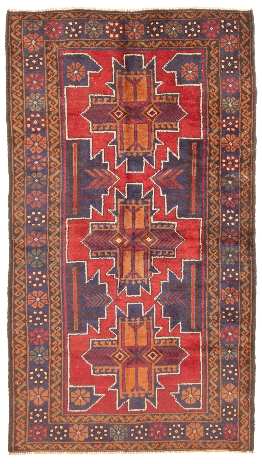 Vintage 3'4" x 6'1" Traditional Hand Knotted Vegetable Dye Wool Area Rug gallery