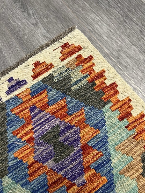 Handmade Kilim Runner wool natural colours Afghan Traditional 289cmx79cm gallery