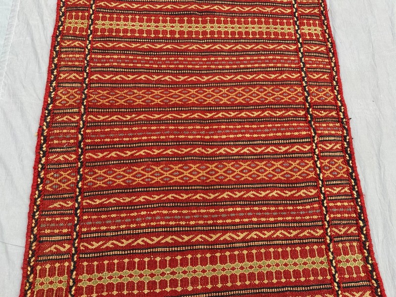 2'4 x 6'9 ft Vintage Afghan Sumak Kilim Runner Rug Handwoven Tribal Area Carpet gallery