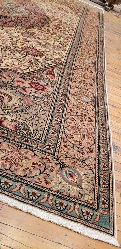 Handknotted Legendary 1960-1970s Vintage Wool Pile Muted Dye Splendid Hereke Rug gallery