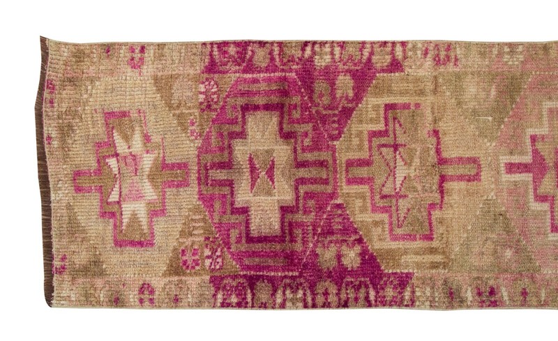 Runner Rug,Turkish Runner,Vintage Runner,Oushak Rug,Floor Rug, 2'5 X 10'7 feet gallery