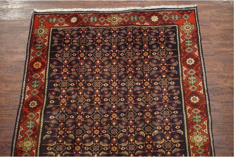 Antique Per'sian Mahal Herati Fish Rug 61x120 Hand Knotted Gallery Runner 1940 gallery