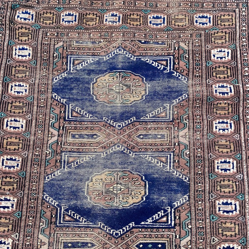 Vintage Rug 2' 7 x 9' 11 Blue Oriental Rug Runner gallery