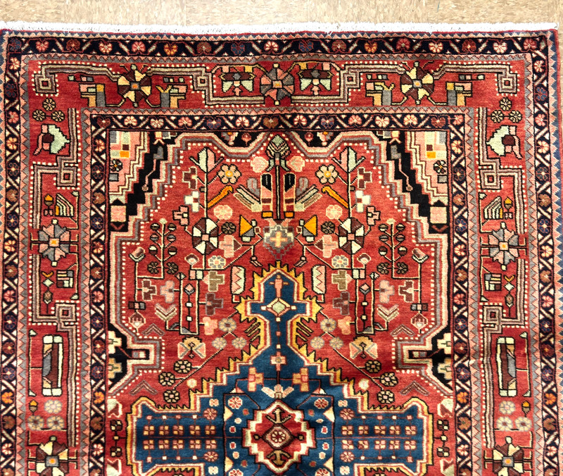 Vintage Nahavand Tribal Hand Knotted Wool Area Rug 5x7 Rust Oriental Geometric gallery