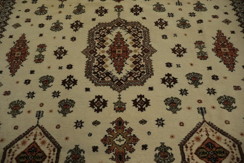 Traditional Moroccan Area Rug 7x10 Hand-knotted Wool with Ornate Floral Design gallery