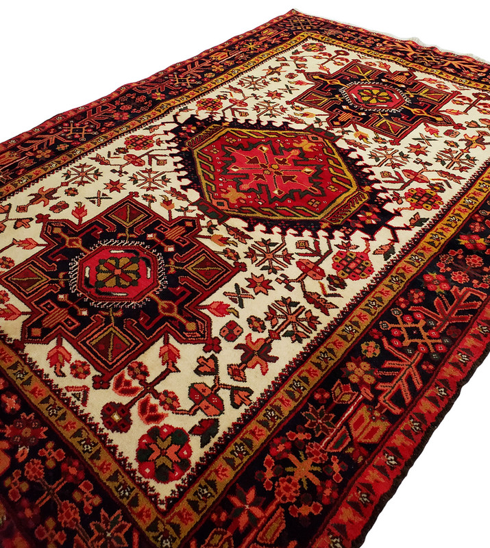 Beautiful Karajeh Red Runner with Multi-Medallion - 5'0" x 7'1" gallery