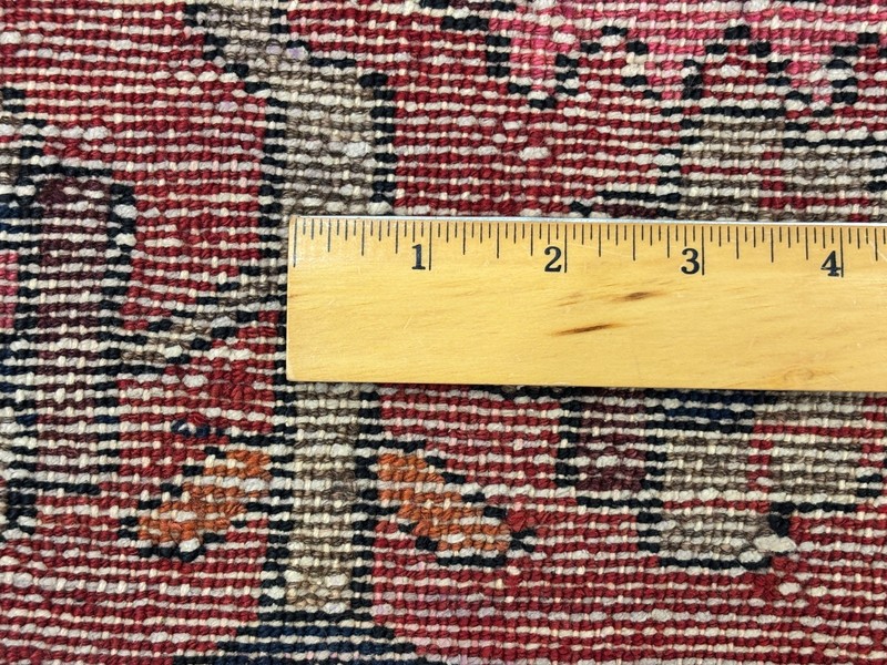 Vintage Bakhtiari Tribal Oriental Area Rug 4x6 Hand Knotted Wool Red Geometric gallery