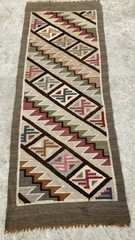 Vintage Navajo Handwoven Beautiful Native American Rug Carpet 147×56 cm
