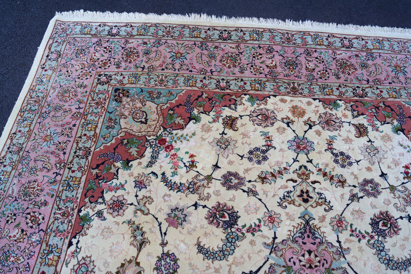 8X12FT EXCEPTIONAL SUPER FINE TABRIZIE RUG Ca 1970- 60 RAJ gallery