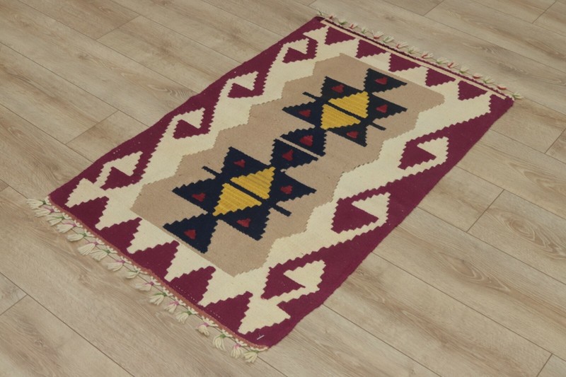 Traditional Vintage Handwoven Kilim Rug Tribal Ethnic Cappadocia Carpet 2x4 ft gallery