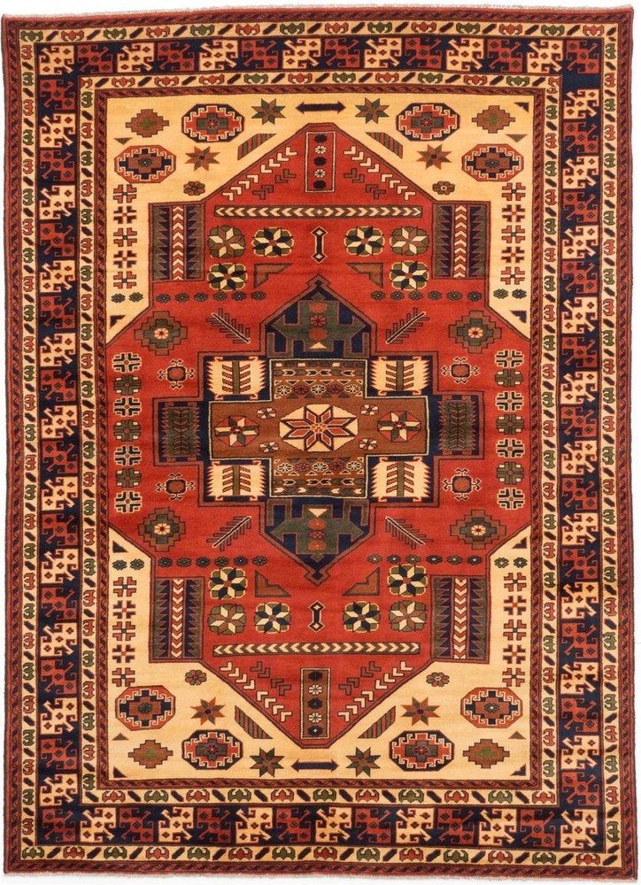 Traditional Vintage Hand-Knotted Area Rug 6'11" x 9'5" Oriental Wool Carpet