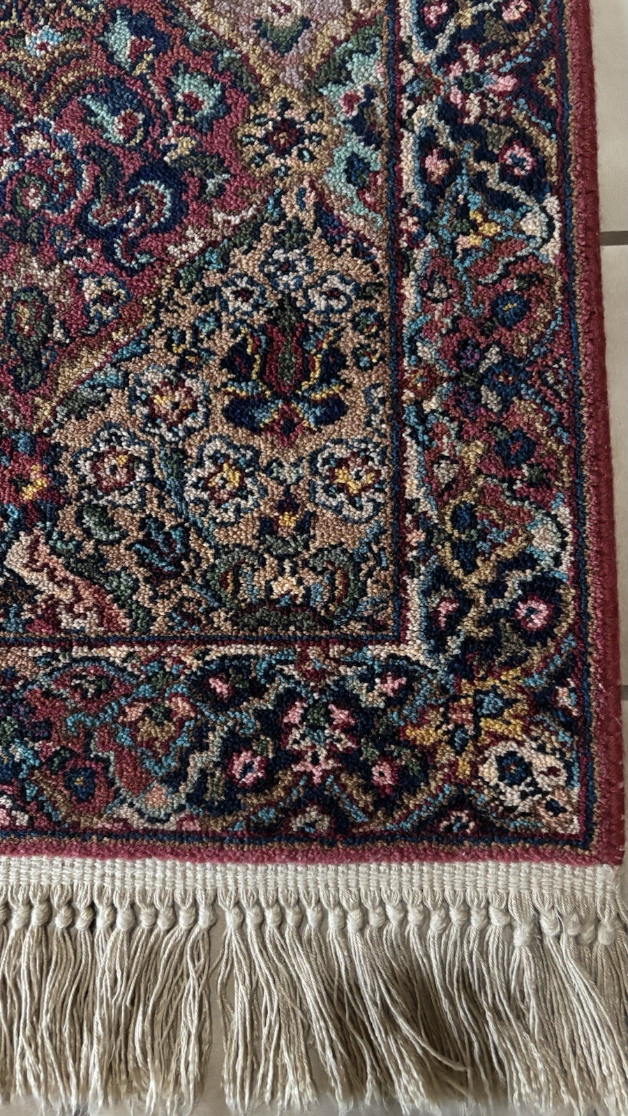 Karastan Rug 2x4 Multicolor Panel Kirman #717, Original 700 Series, Wool Pile gallery